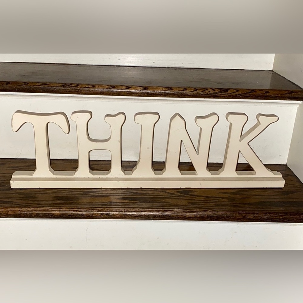 “Think” word decor